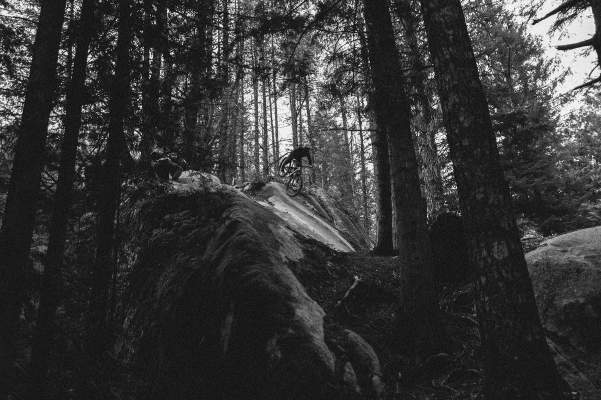 Mountain biker on a rocky Colorado trail